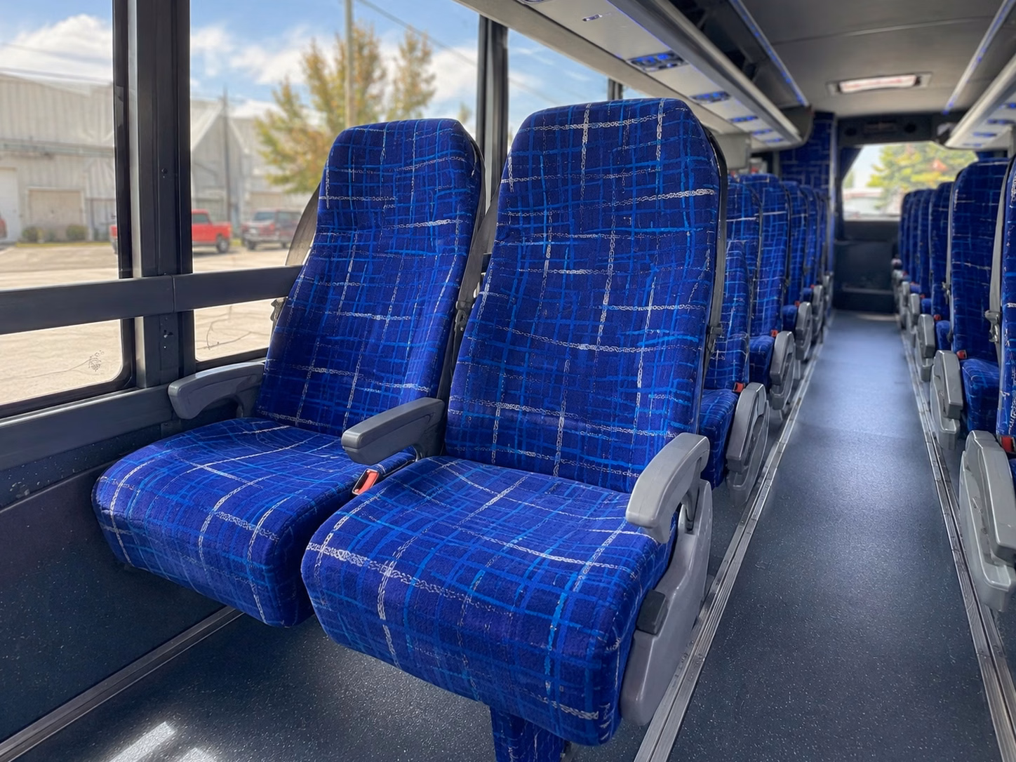 56 passenger charter bus interior