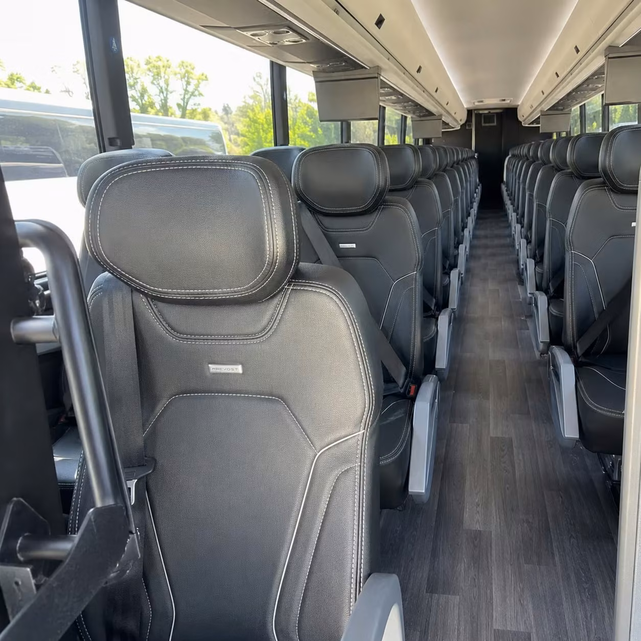 sunnyvale charter bus rental interior